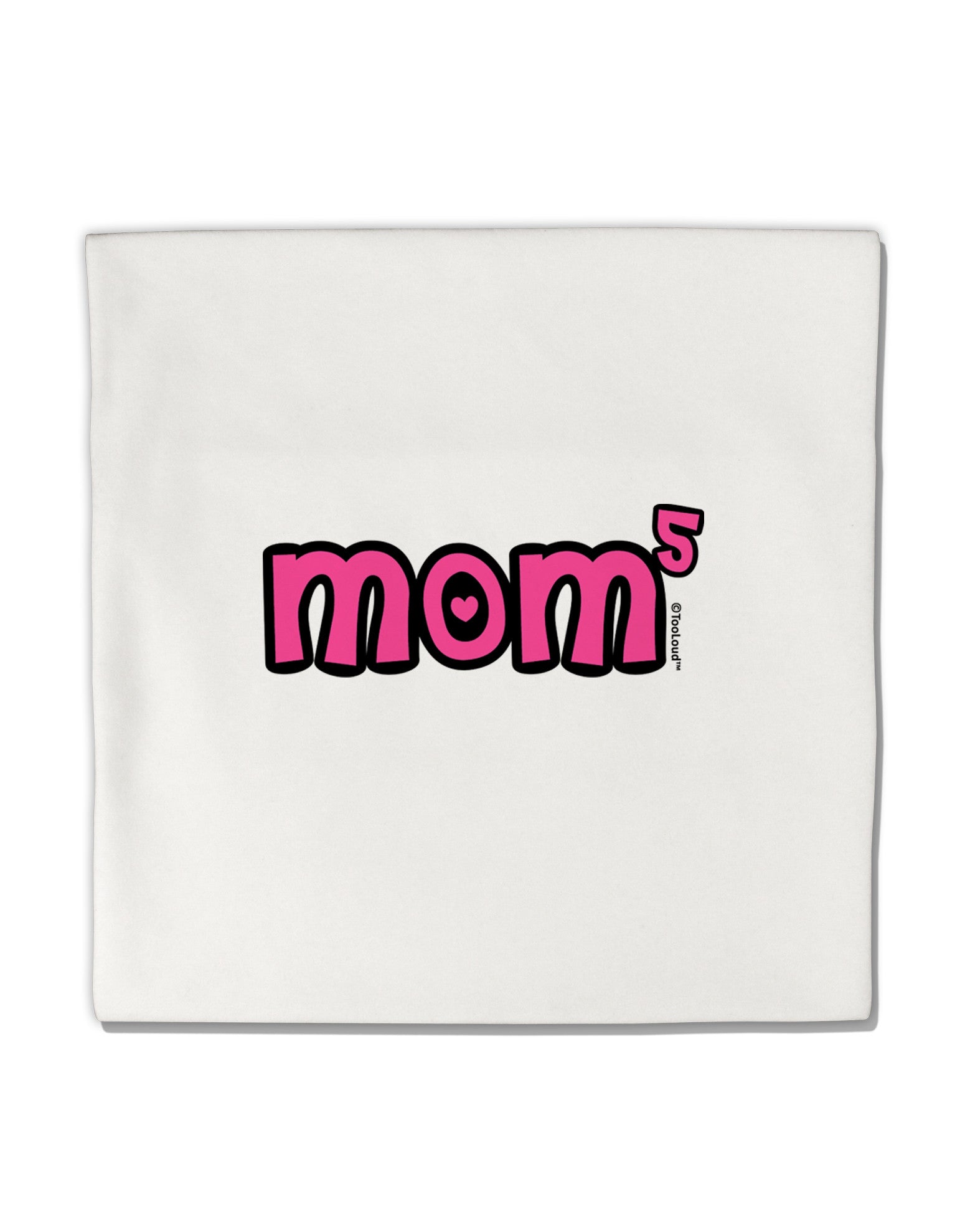 Mom to the Fifth Power - Cute Mom of 5 Design Micro Fleece 14"x14" Pillow Sham by TooLoud-Pillow Sham-TooLoud-White-Davson Sales