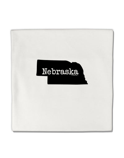 Nebraska - United States Shape Micro Fleece 14&#x22;x14&#x22; Pillow Sham by TooLoud-Pillow Sham-TooLoud-White-Davson Sales