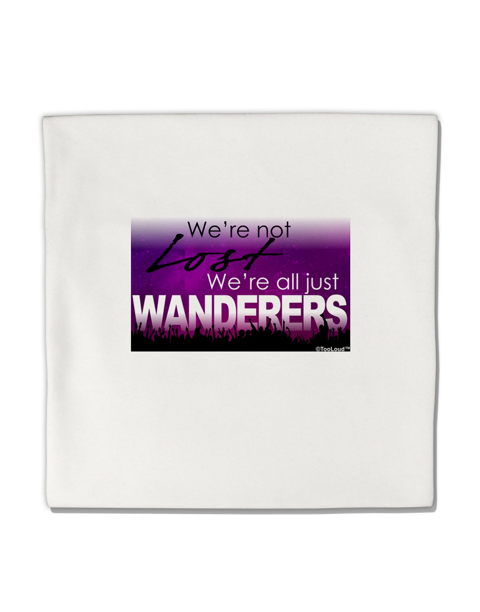 We're All Just Wanderers Micro Fleece 14"x14" Pillow Sham-Pillow Sham-TooLoud-White-Davson Sales
