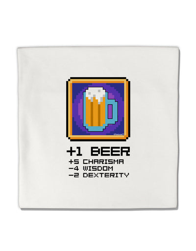 Pixel Beer Item Micro Fleece 14&#x22;x14&#x22; Pillow Sham-Pillow Sham-TooLoud-White-Davson Sales