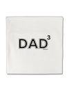 Dad Cubed - Dad of Three Micro Fleece 14&#x22;x14&#x22; Pillow Sham-Pillow Sham-TooLoud-White-Davson Sales