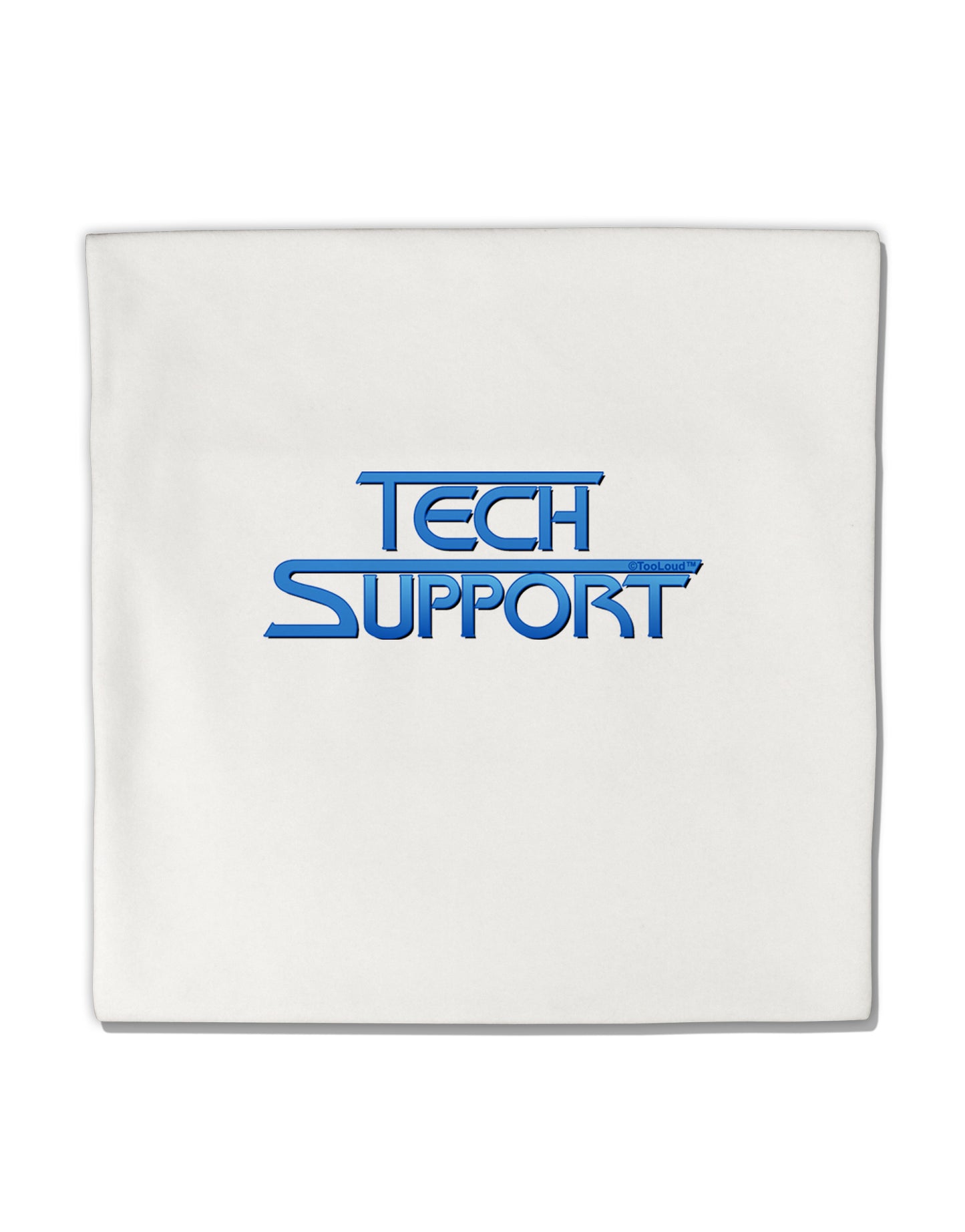 Tech Support Logo Micro Fleece 14&#x22;x14&#x22; Pillow Sham by TooLoud-Pillow Sham-TooLoud-White-Davson Sales