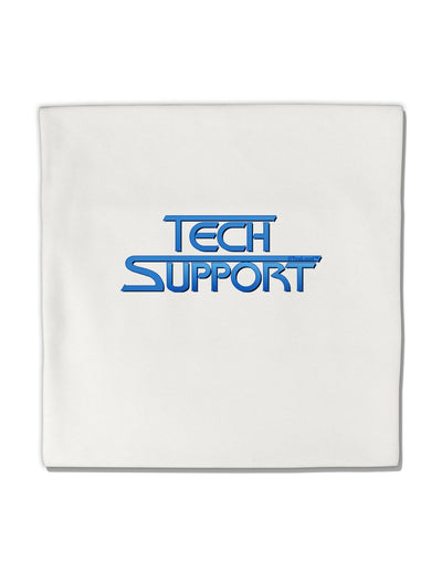 Tech Support Logo Micro Fleece 14&#x22;x14&#x22; Pillow Sham by TooLoud-Pillow Sham-TooLoud-White-Davson Sales