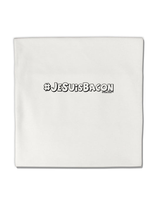 Hashtag JeSuisBacon Deco Micro Fleece 14&#x22;x14&#x22; Pillow Sham-Pillow Sham-TooLoud-White-Davson Sales