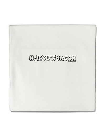 Hashtag JeSuisBacon Deco Micro Fleece 14&#x22;x14&#x22; Pillow Sham-Pillow Sham-TooLoud-White-Davson Sales