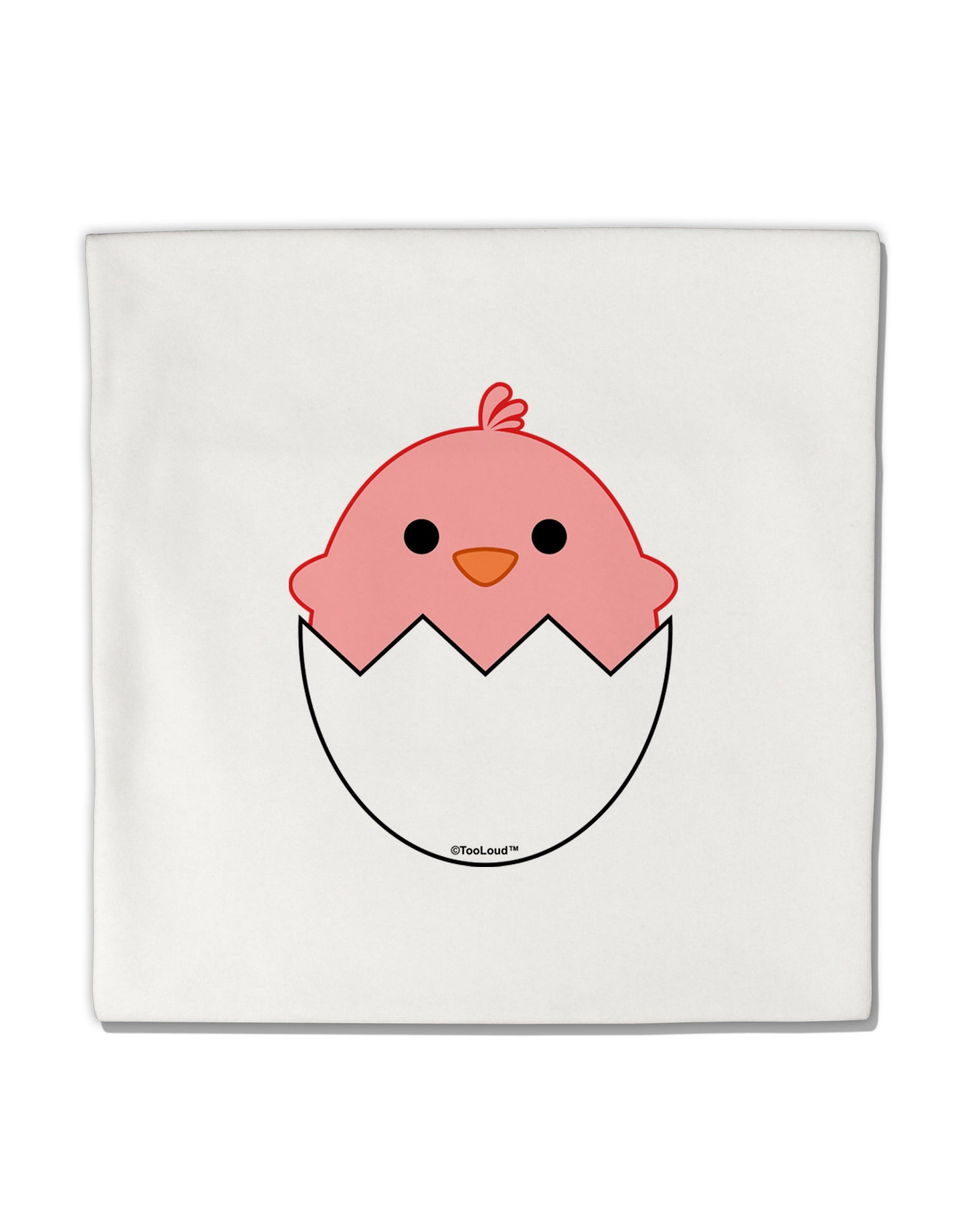 Cute Hatching Chick - Pink Micro Fleece 14&#x22;x14&#x22; Pillow Sham by TooLoud-Pillow Sham-TooLoud-White-Davson Sales