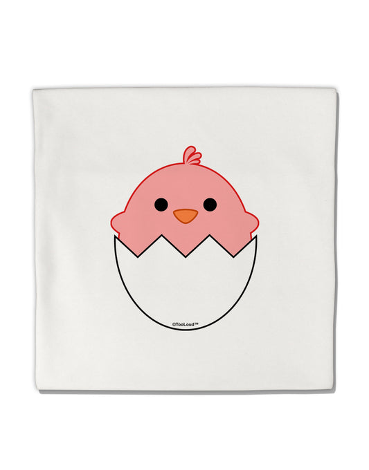 Cute Hatching Chick - Pink Micro Fleece 14&#x22;x14&#x22; Pillow Sham by TooLoud-Pillow Sham-TooLoud-White-Davson Sales