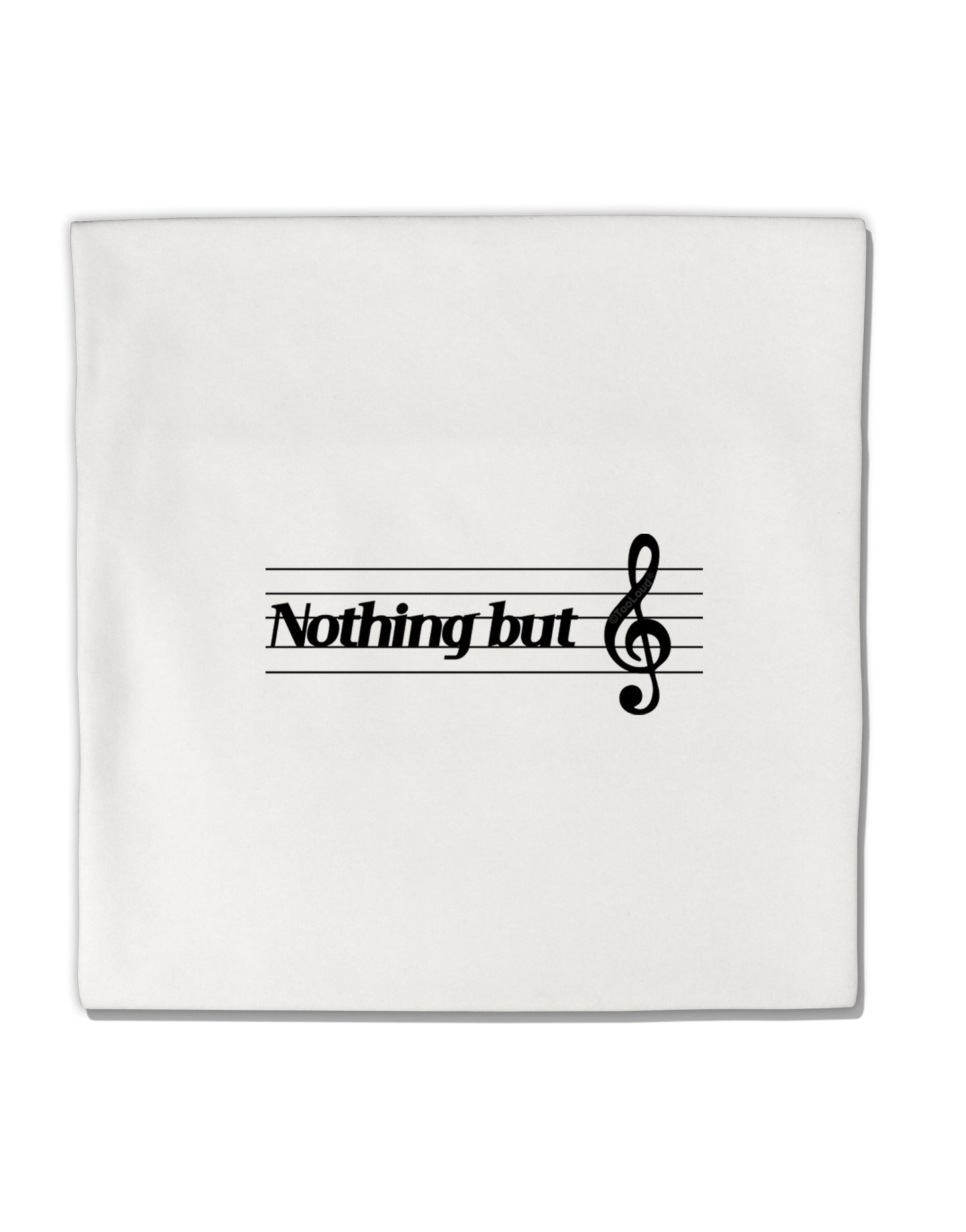 Nothing But Treble Music Pun Micro Fleece 14&#x22;x14&#x22; Pillow Sham by TooLoud-Pillow Sham-TooLoud-White-Davson Sales