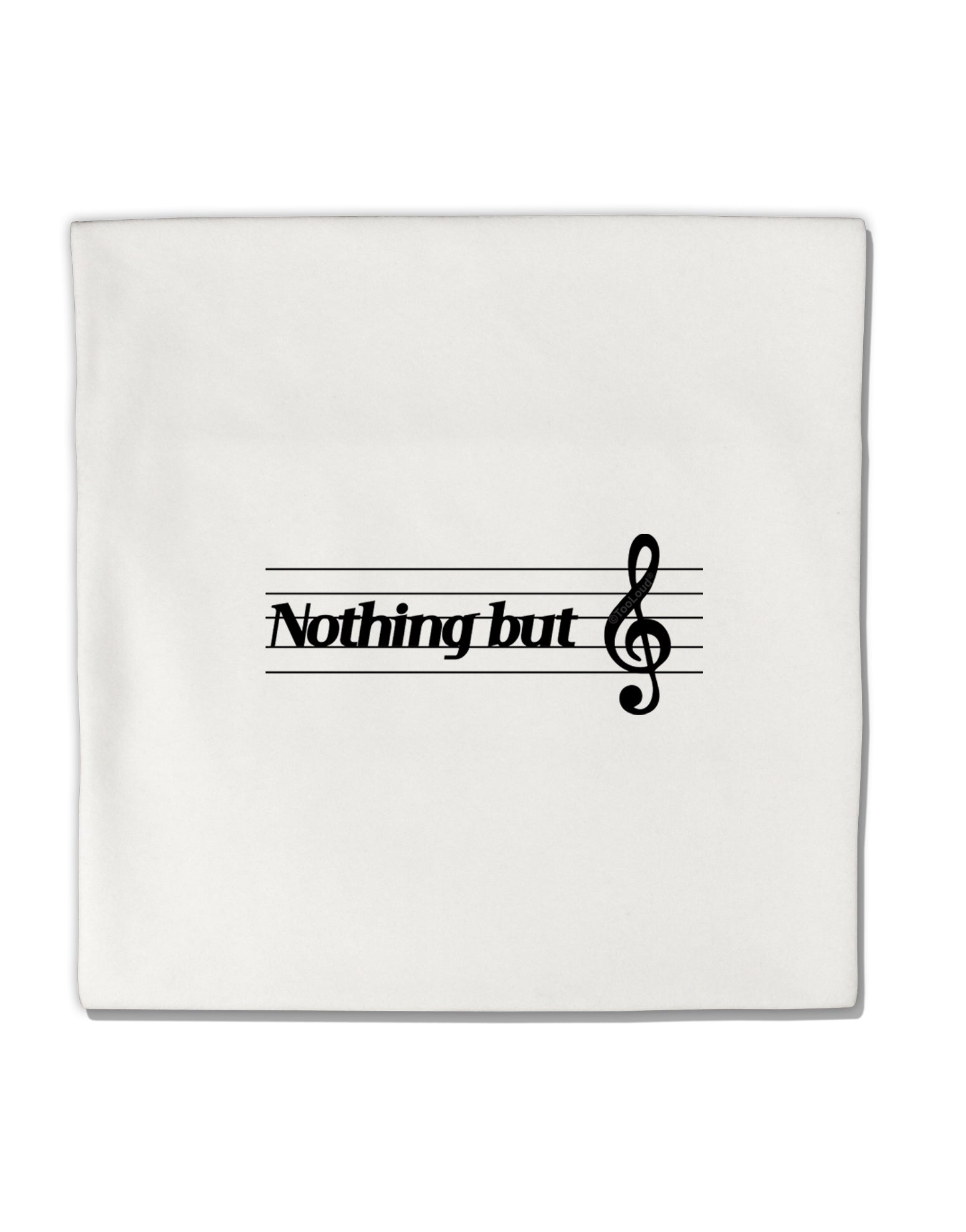 Nothing But Treble Music Pun Micro Fleece 14&#x22;x14&#x22; Pillow Sham by TooLoud-Pillow Sham-TooLoud-White-Davson Sales