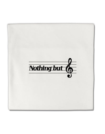 Nothing But Treble Music Pun Micro Fleece 14&#x22;x14&#x22; Pillow Sham by TooLoud-Pillow Sham-TooLoud-White-Davson Sales