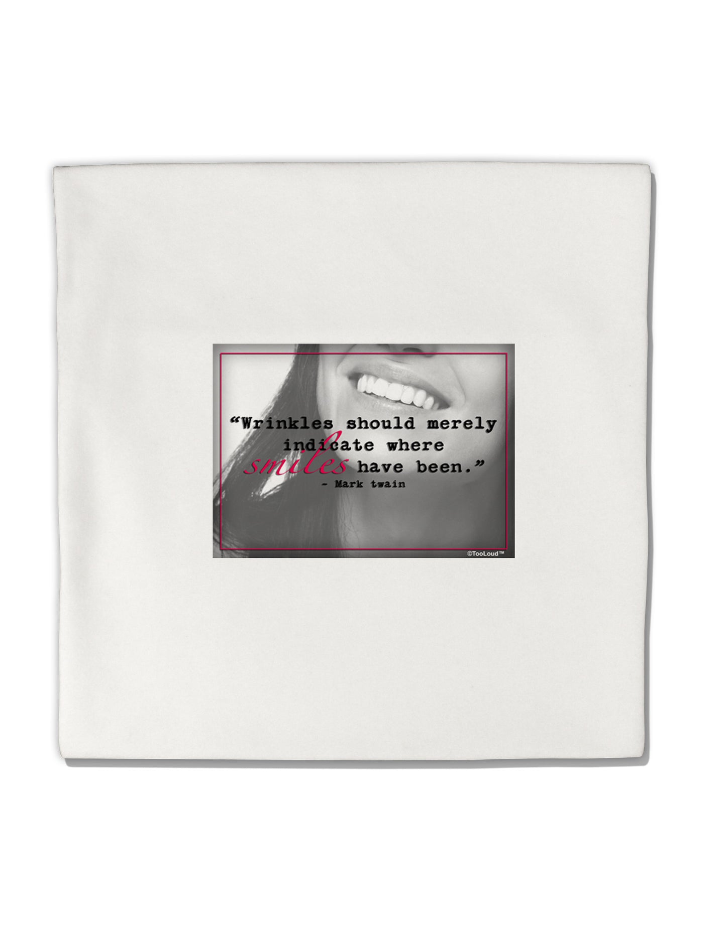 Where Smiles Mark Twain Micro Fleece 14"x14" Pillow Sham-Pillow Sham-TooLoud-White-Davson Sales