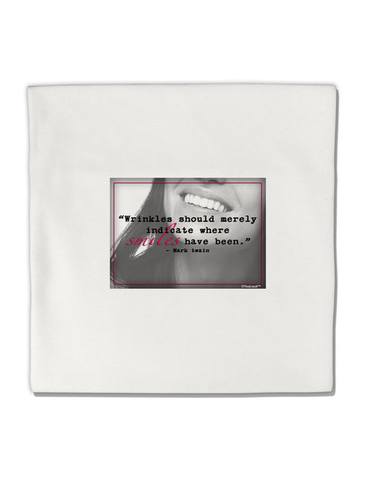Where Smiles Mark Twain Micro Fleece 14"x14" Pillow Sham-Pillow Sham-TooLoud-White-Davson Sales