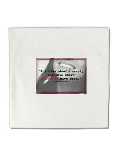 Where Smiles Mark Twain Micro Fleece 14&#x22;x14&#x22; Pillow Sham-Pillow Sham-TooLoud-White-Davson Sales