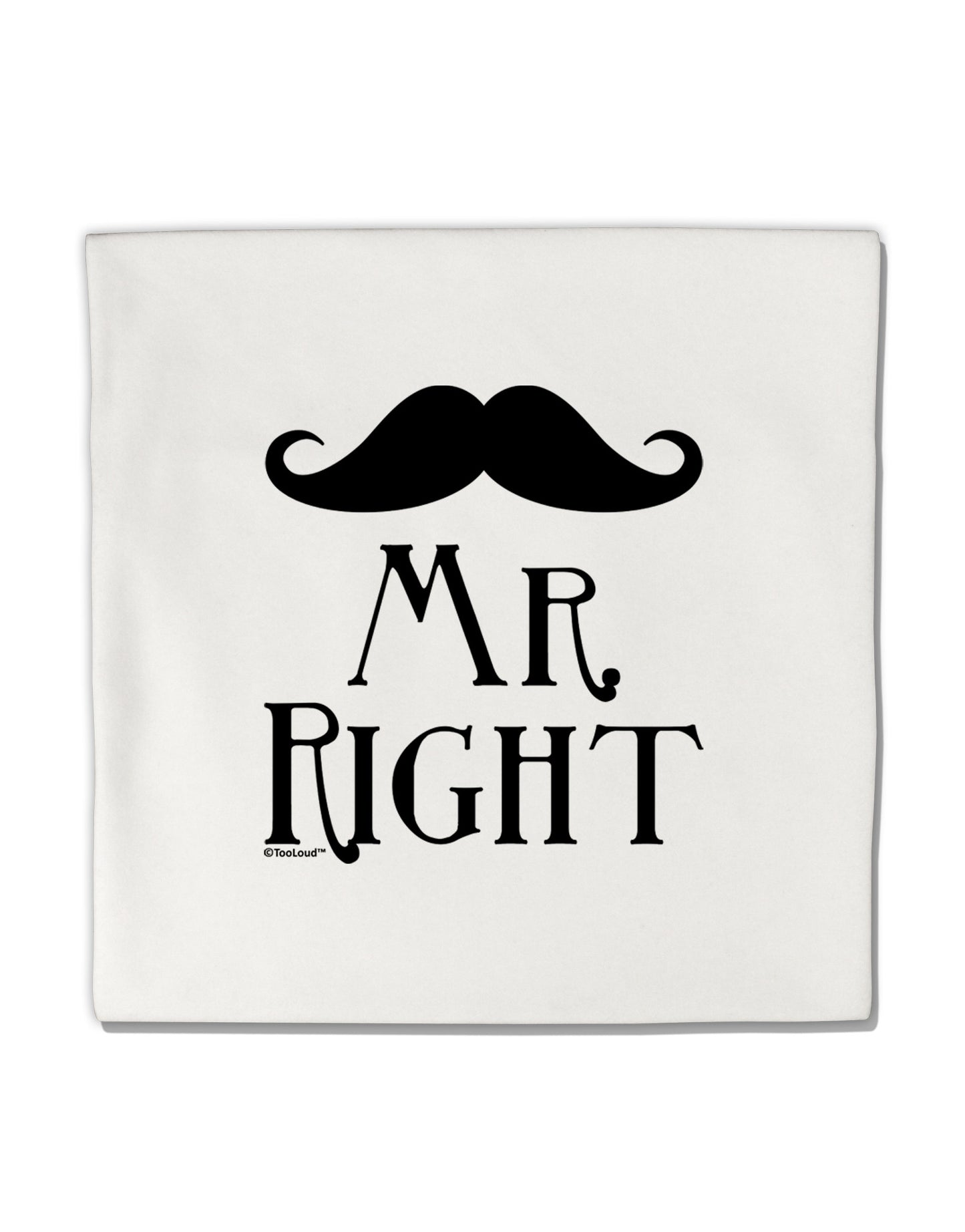 - Mr Right Micro Fleece 14&#x22;x14&#x22; Pillow Sham-Pillow Sham-TooLoud-White-Davson Sales