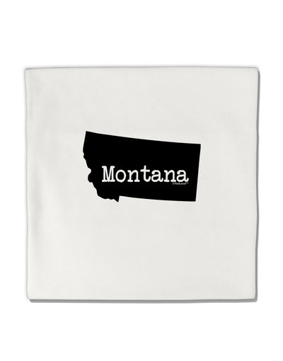 Montana - United States Shape Micro Fleece 14&#x22;x14&#x22; Pillow Sham by TooLoud-Pillow Sham-TooLoud-White-Davson Sales