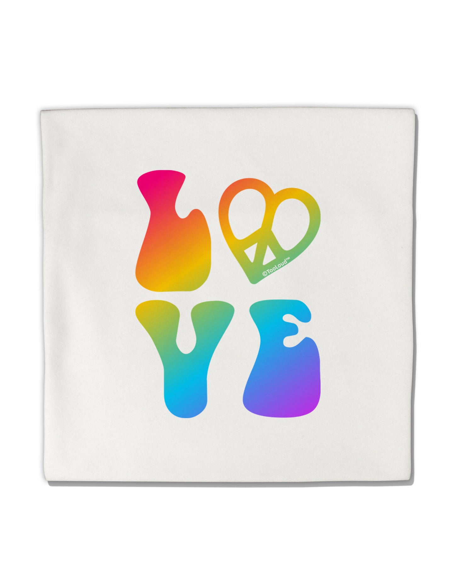 Peace and Love - Peace Heart Love Micro Fleece 14"x14" Pillow Sham-Pillow Sham-TooLoud-White-Davson Sales