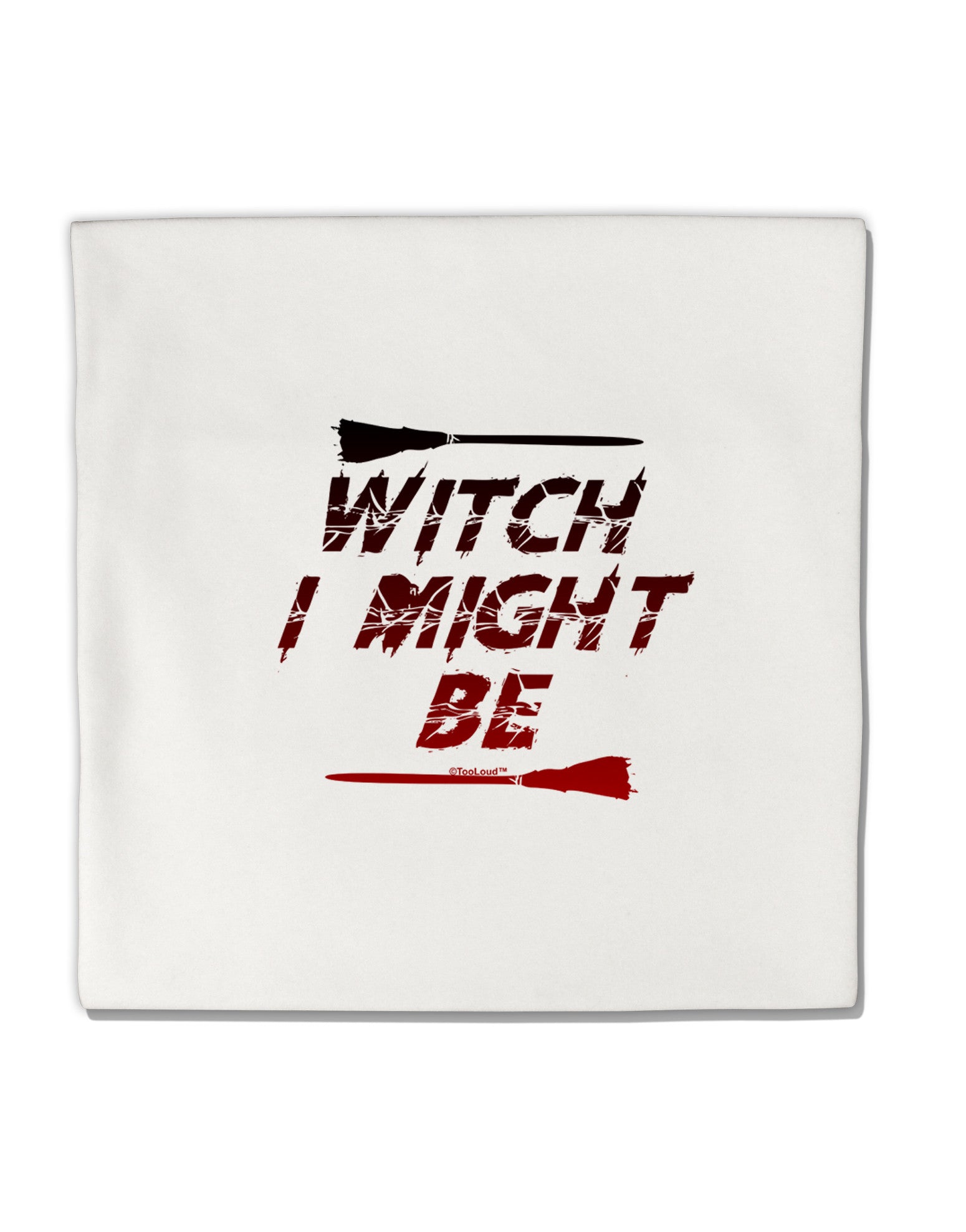 Witch I Might Be Micro Fleece 14"x14" Pillow Sham by TooLoud-Pillow Sham-TooLoud-White-Davson Sales