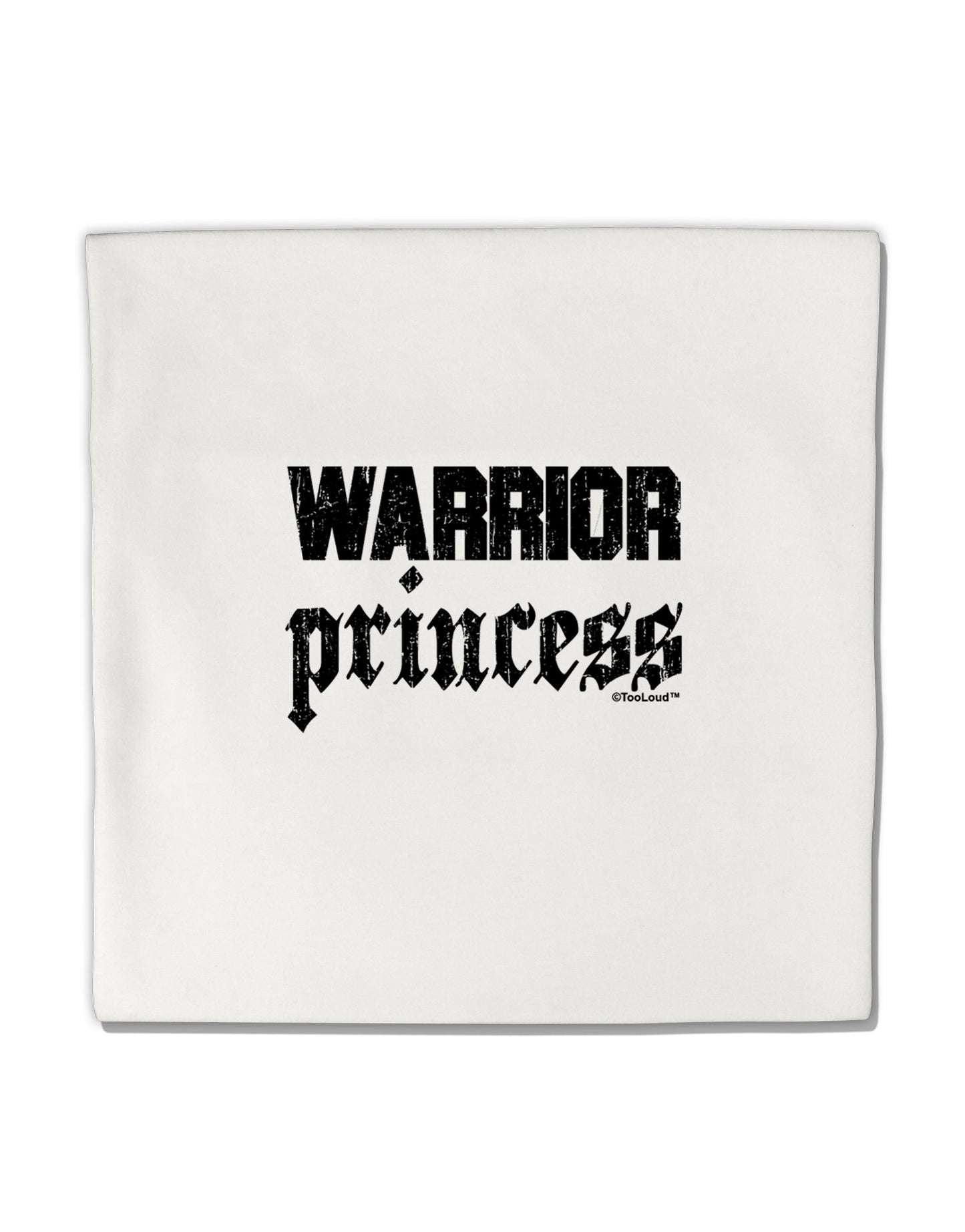 Warrior Princess Script Micro Fleece 14&#x22;x14&#x22; Pillow Sham-Pillow Sham-TooLoud-White-Davson Sales