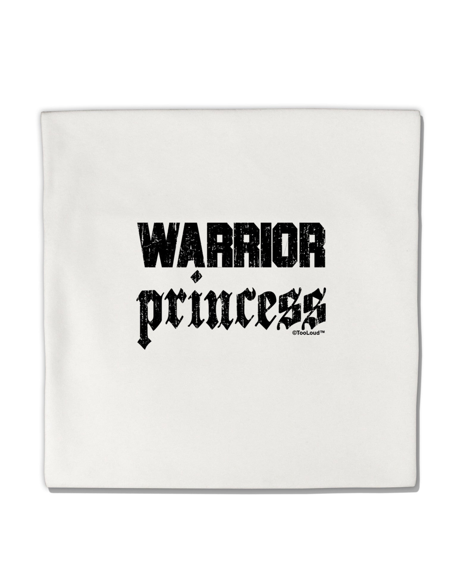 Warrior Princess Script Micro Fleece 14&#x22;x14&#x22; Pillow Sham-Pillow Sham-TooLoud-White-Davson Sales