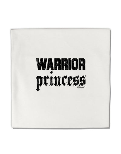 Warrior Princess Script Micro Fleece 14&#x22;x14&#x22; Pillow Sham-Pillow Sham-TooLoud-White-Davson Sales