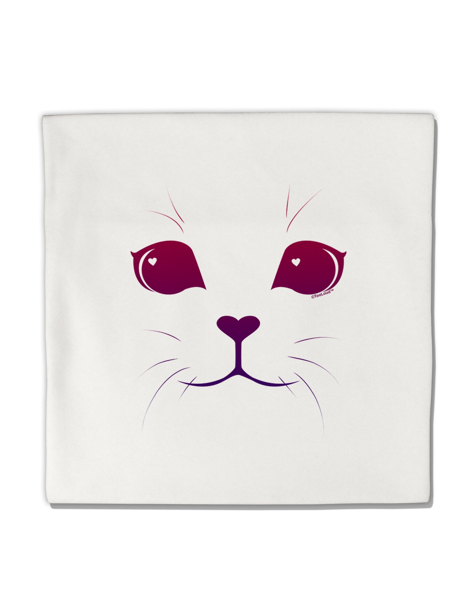 Heart Kitten Micro Fleece 14&#x22;x14&#x22; Pillow Sham by TooLoud-Pillow Sham-TooLoud-White-Davson Sales