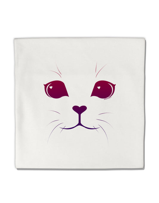 Heart Kitten Micro Fleece 14&#x22;x14&#x22; Pillow Sham by TooLoud-Pillow Sham-TooLoud-White-Davson Sales