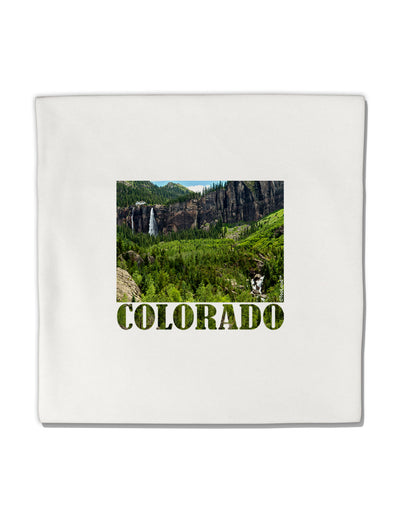 Beautiful Cliffs Colorado Micro Fleece 14&#x22;x14&#x22; Pillow Sham by TooLoud-Pillow Sham-TooLoud-White-Davson Sales