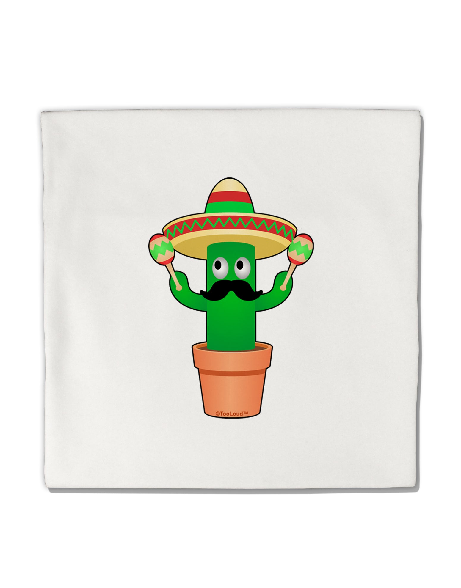 Fiesta Cactus Micro Fleece 14&#x22;x14&#x22; Pillow Sham by TooLoud-Pillow Sham-TooLoud-White-Davson Sales