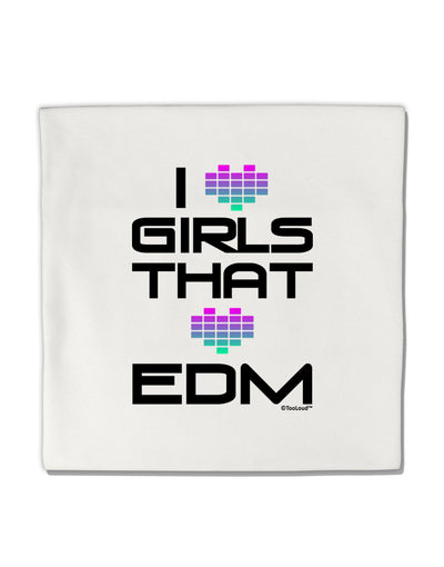 I Heart Girls That Heart EDM Micro Fleece 14&#x22;x14&#x22; Pillow Sham-Pillow Sham-TooLoud-White-Davson Sales