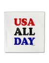 USA All Day - Distressed Patriotic Design Micro Fleece 14&#x22;x14&#x22; Pillow Sham by TooLoud-Pillow Sham-TooLoud-White-Davson Sales