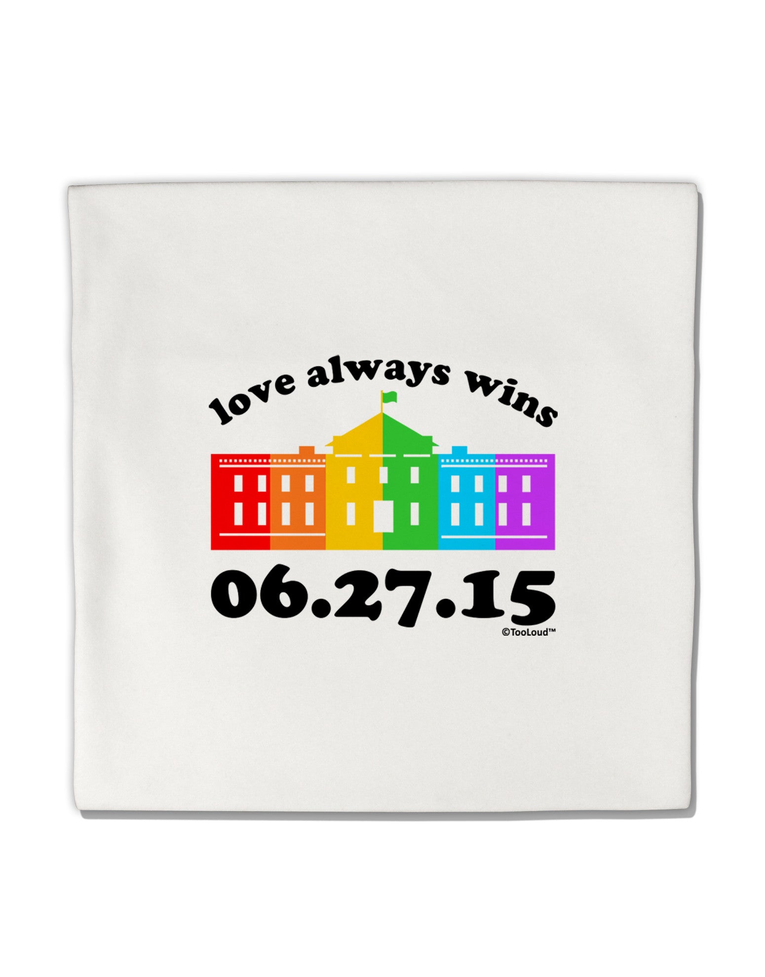 Love Always Wins with Date - Marriage Equality Micro Fleece 14"x14" Pillow Sham-Pillow Sham-TooLoud-White-Davson Sales