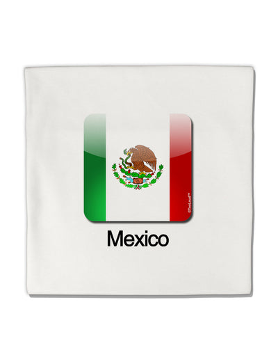 Mexican Flag App Icon - Text Micro Fleece 14&#x22;x14&#x22; Pillow Sham by TooLoud-Pillow Sham-TooLoud-White-Davson Sales