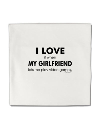 I Love My Girlfriend Videogames Micro Fleece 14&#x22;x14&#x22; Pillow Sham-Pillow Sham-TooLoud-White-Davson Sales