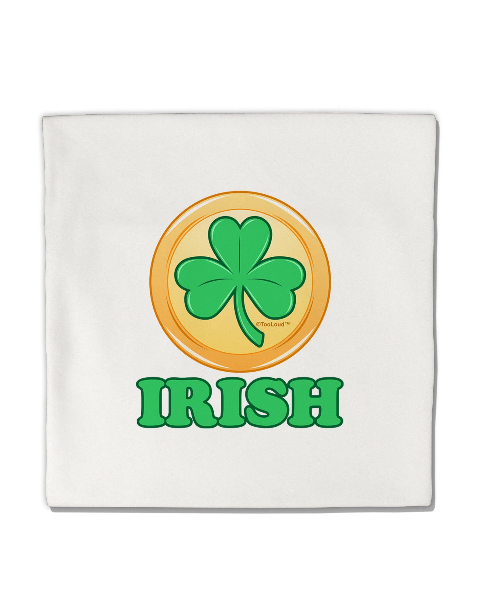 Shamrock Button - Irish Micro Fleece 14&#x22;x14&#x22; Pillow Sham by TooLoud-Pillow Sham-TooLoud-White-Davson Sales