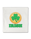 Shamrock Button - Irish Micro Fleece 14&#x22;x14&#x22; Pillow Sham by TooLoud-Pillow Sham-TooLoud-White-Davson Sales