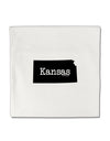 Kansas - United States Shape Micro Fleece 14&#x22;x14&#x22; Pillow Sham-Pillow Sham-TooLoud-White-Davson Sales