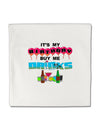 Birthday - Buy Me Drinks Micro Fleece 14&#x22;x14&#x22; Pillow Sham-Pillow Sham-TooLoud-White-Davson Sales