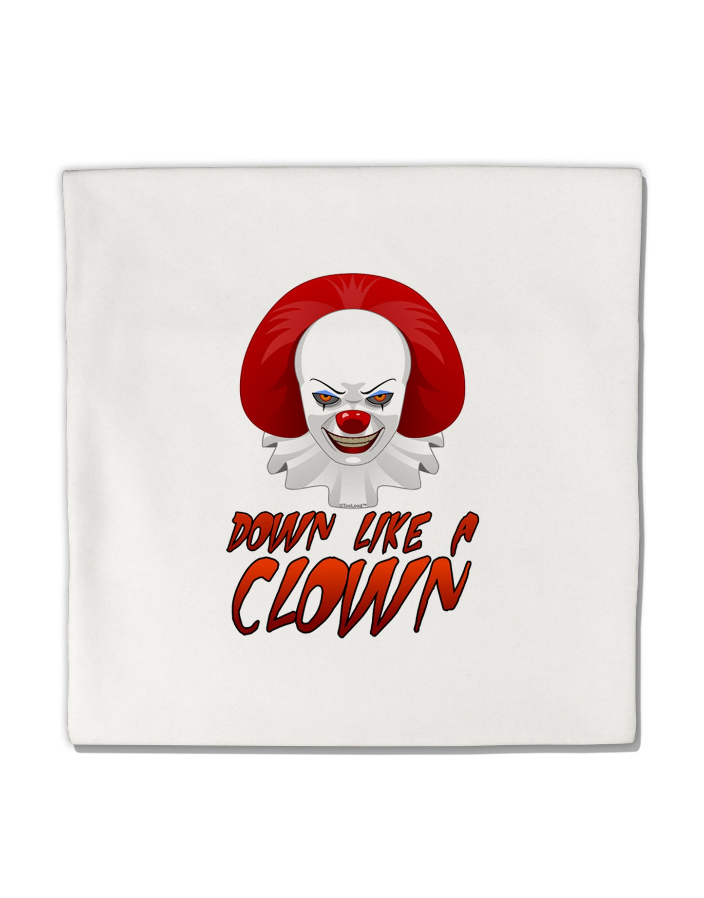 Down Like a Clown Micro Fleece 14&#x22;x14&#x22; Pillow Sham-Pillow Sham-TooLoud-White-Davson Sales