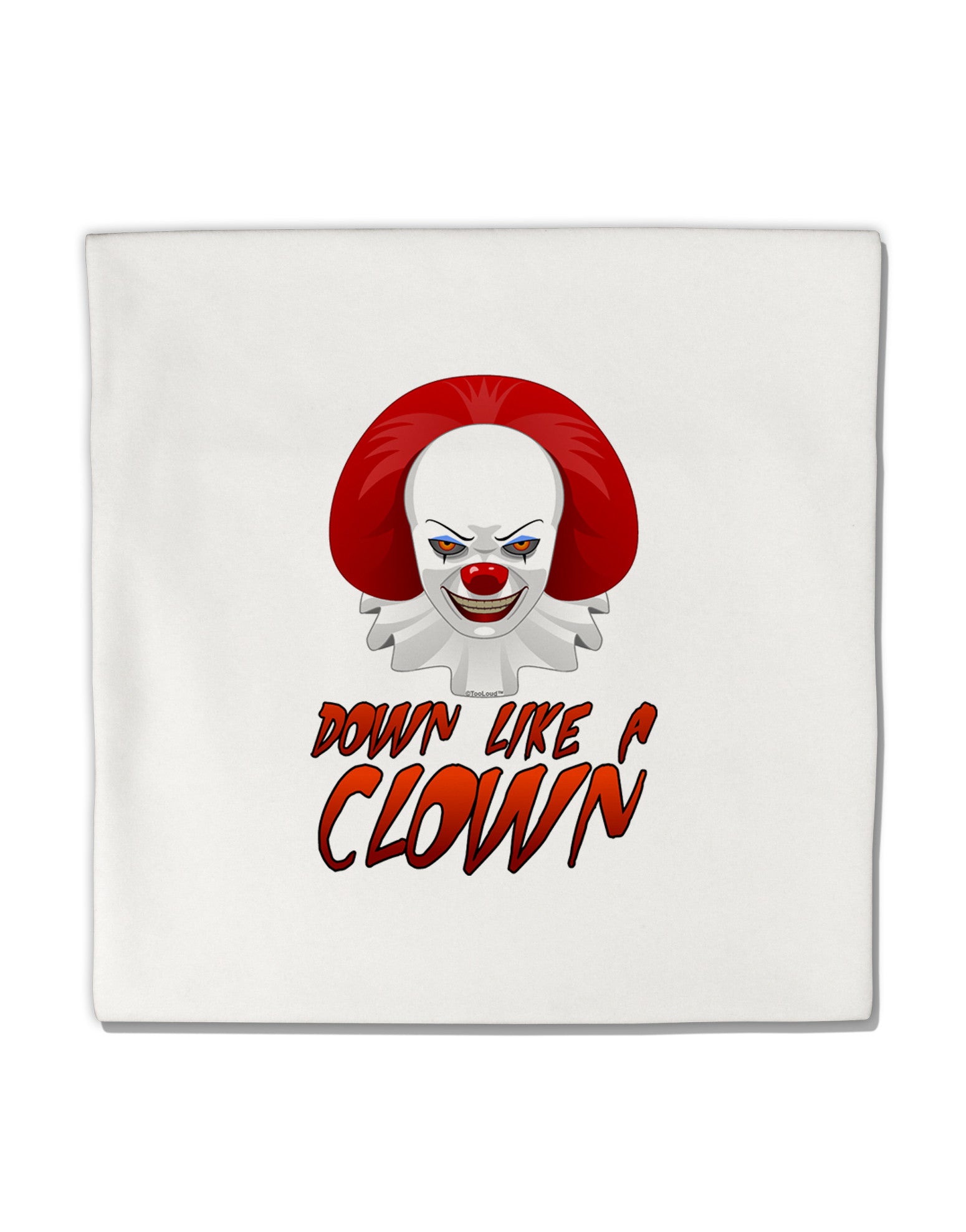 Down Like a Clown Micro Fleece 14&#x22;x14&#x22; Pillow Sham-Pillow Sham-TooLoud-White-Davson Sales