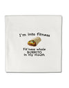 I'm Into Fitness Burrito Funny Micro Fleece 14&#x22;x14&#x22; Pillow Sham by TooLoud-Pillowcases & Shams-TooLoud-White-Davson Sales