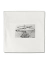 Helicopter Sketch Micro Fleece 14&#x22;x14&#x22; Pillow Sham-Pillow Sham-TooLoud-White-Davson Sales