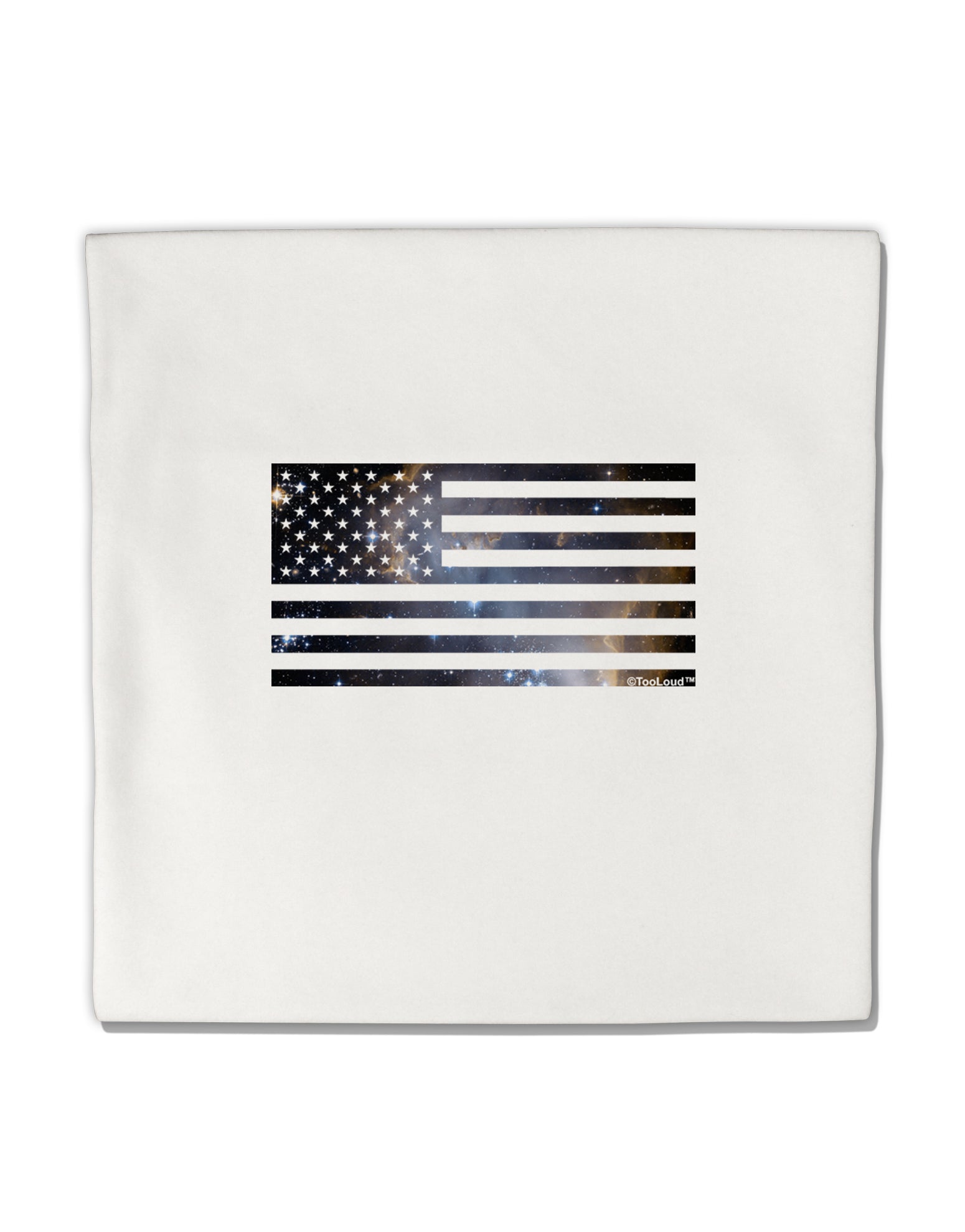 American Flag Galaxy Micro Fleece 14&#x22;x14&#x22; Pillow Sham by TooLoud-Pillow Sham-TooLoud-White-Davson Sales