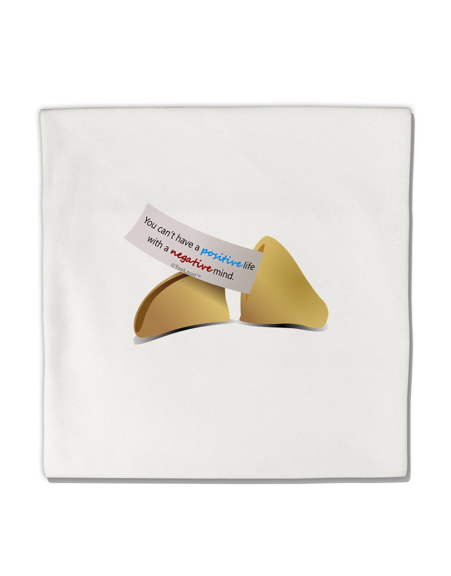 Positive Life - Fortune Cookie Micro Fleece 14"x14" Pillow Sham-Pillow Sham-TooLoud-White-Davson Sales