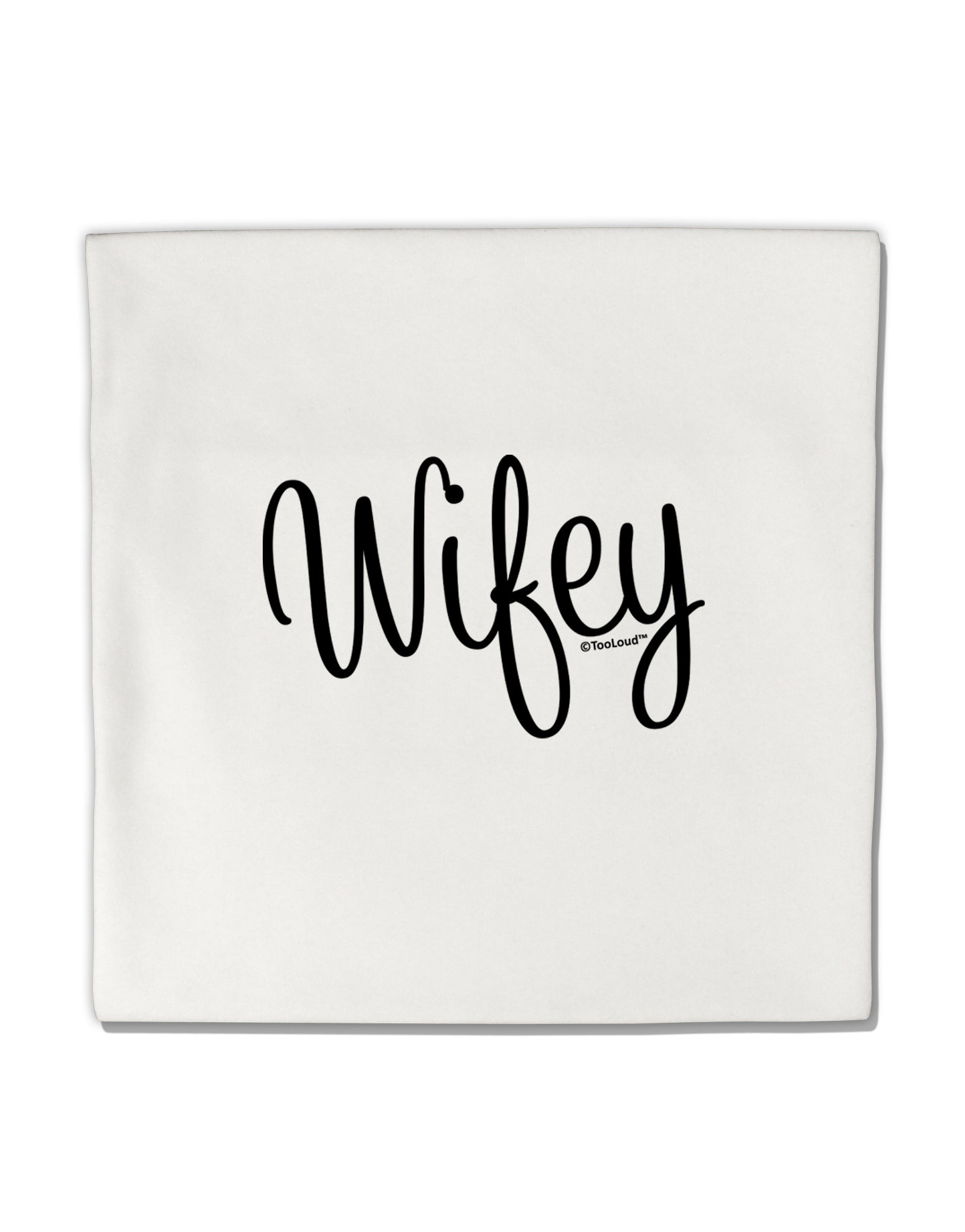Wifey - Wife Design Micro Fleece 14&#x22;x14&#x22; Pillow Sham by TooLoud-Pillow Sham-TooLoud-White-Davson Sales