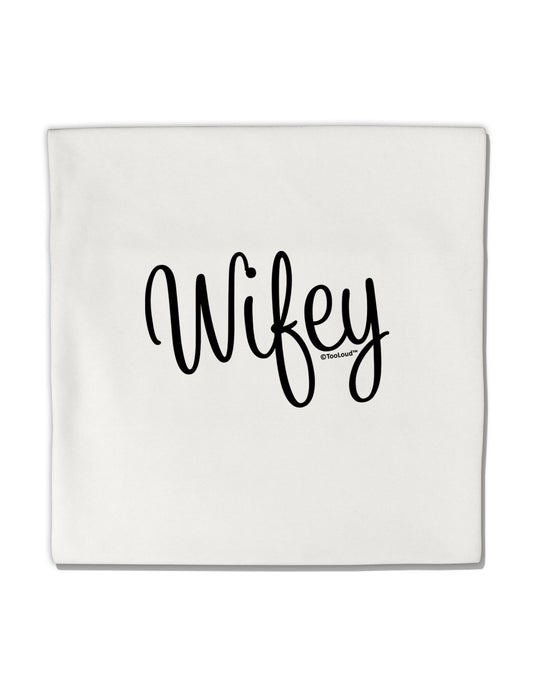 Wifey - Wife Design Micro Fleece 14&#x22;x14&#x22; Pillow Sham by TooLoud-Pillow Sham-TooLoud-White-Davson Sales