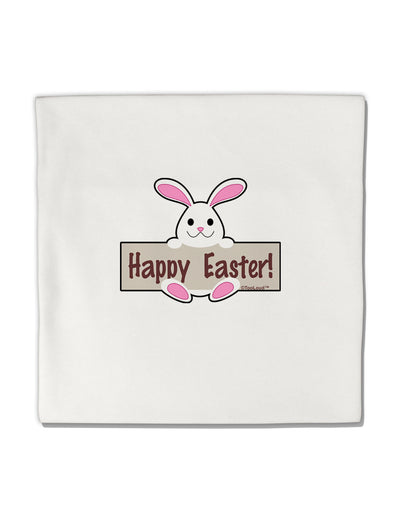 Cute Bunny - Happy Easter Micro Fleece 14&#x22;x14&#x22; Pillow Sham by TooLoud-Pillow Sham-TooLoud-White-Davson Sales