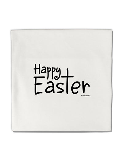 Happy Easter with Cross Micro Fleece 14&#x22;x14&#x22; Pillow Sham by TooLoud-Pillow Sham-TooLoud-White-Davson Sales