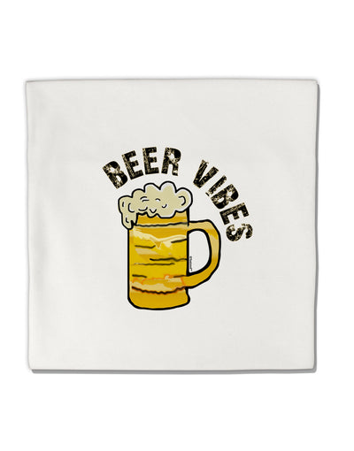 TooLoud Beer Vibes Micro Fleece 14 Inch x 14 Inch Pillow Sham-ThrowPillowCovers-TooLoud-Davson Sales