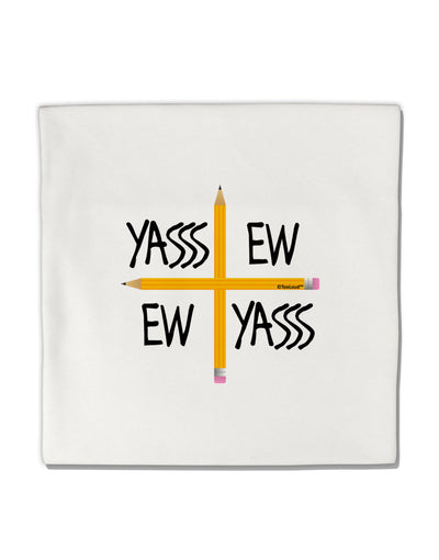 Charlie Charlie Challenge - Funny Micro Fleece 14&#x22;x14&#x22; Pillow Sham-Pillow Sham-TooLoud-White-Davson Sales