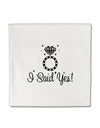 I Said Yes - Diamond Ring Micro Fleece 14&#x22;x14&#x22; Pillow Sham-Pillow Sham-TooLoud-White-Davson Sales